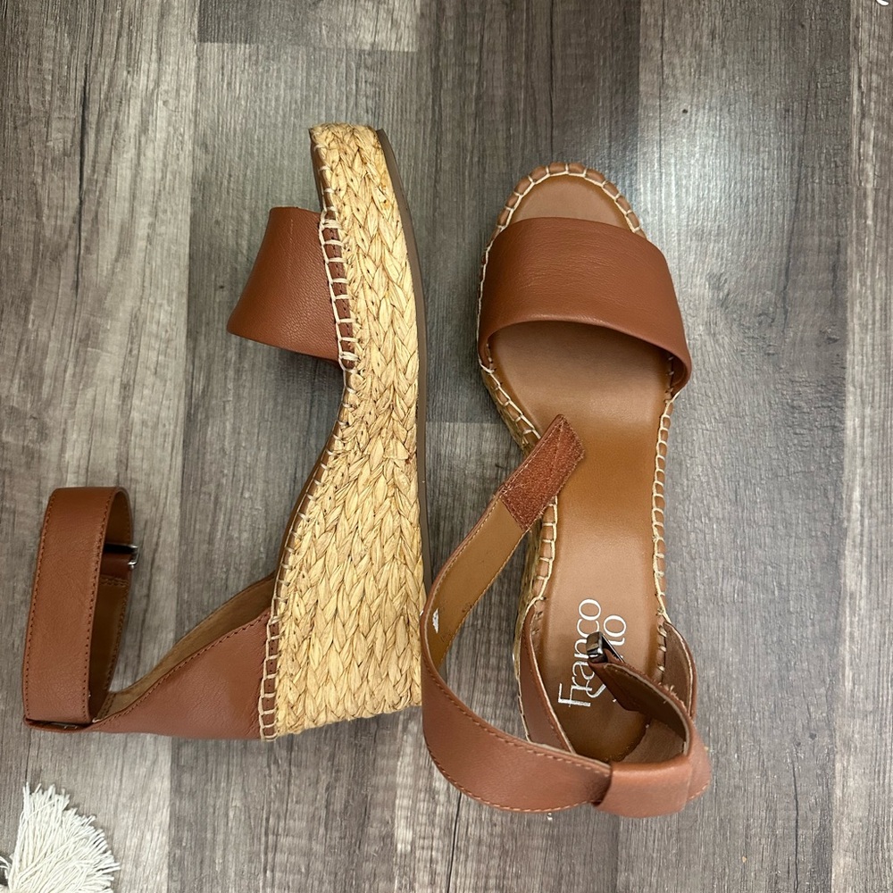 Franco Sarto Tan Wedge Sandals